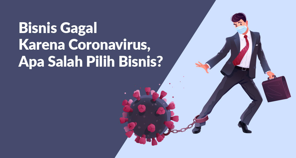 Ilustrasi bisnis gagal karena coronavirus 